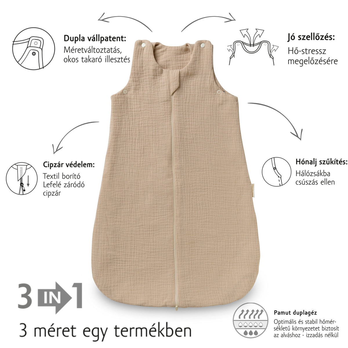 Baby Sleeping bag TOG 1 “Muslin”