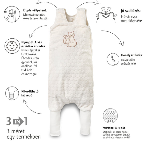 Toddler sleeping bag: microfiber + cotton (TOG 2)